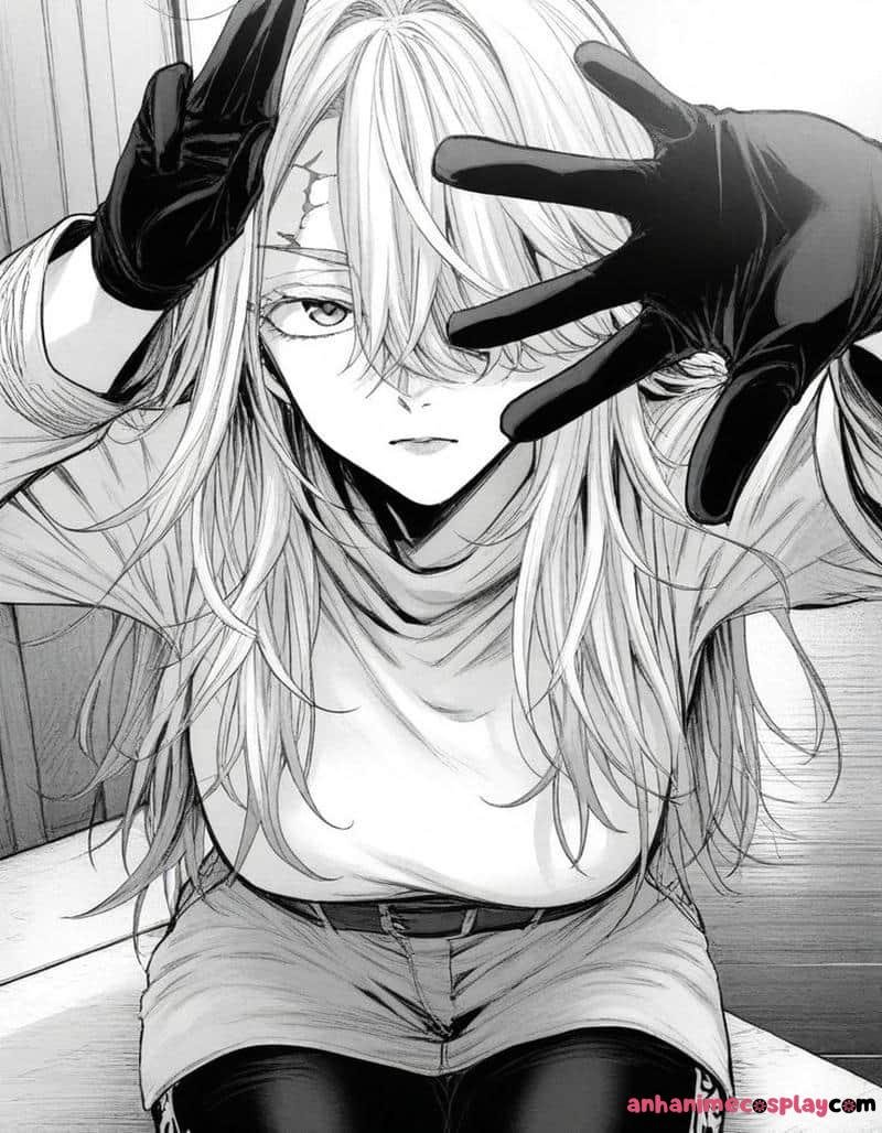 ảnh anime nữ trắng đen đơn giản